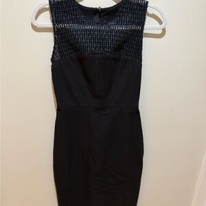 Banana Republic Black Textured Mini Dress